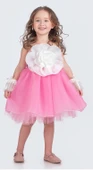 Karolin Robası Çiçekli Bilekli Aksesuarlı Kız Çocuk Abiye Elbise M00724 thumbnail 3