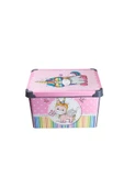Style Box Retro Unicorn Desenli 20 L Dekoratif Oyuncak ve Saklama Kutusu - 3