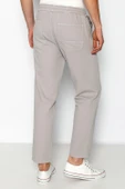Erkek Beli Lastikli Ve Bağcıklı Gabardin Baggy Pantolon - 12