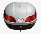 Secret Bike Motosiklet Arka Çanta 33 Litre Gri Renk Sepet Port Bagaj Kilitli - 1