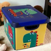 Style Box Dude Desenli 20 L Dekoratif Oyuncak ve Saklama Kutusu - 1