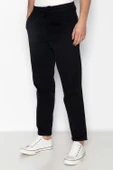 Erkek Beli Lastikli Ve Bağcıklı Gabardin Baggy Pantolon - 3