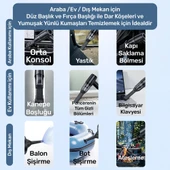 Usams ZB291 6in1 Üfleme Şişirme Güvenlik Kırıcı/Kesici Özellikli Taşınablir Araç ve El Süpürgesi - 5