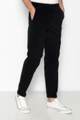 Erkek Beli Lastikli Ve Bağcıklı Gabardin Baggy Pantolon - 2