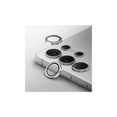 Sunix Samsung S25 İle Uyumlu Darbeye Dayanıklı Safir Kamera Lens Koruyucu Gümüş - 1