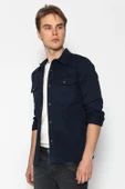Erkek Regular Fit Baharlık Pamuk Gömlek Ceket - 1