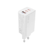 S-link SL-ECG65 2*USB-C + USB-A GAN PD 65W / QC 18W Type GAN PD/PPS Beyaz EV/NOTEBOOK Şarj Adaptör - 2
