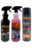 SMX Oto Bakım Seti(SUSUZ MOTOR TEMİZLEME-SERAMİK KATKILI CİLA-GENEL TEMİZLEYİCİ) - 1
