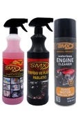 SMX Araç Bakım Seti Genel Temizleyici Torpido Plastik Parlatıcı Susuz Motor Tem. - 1