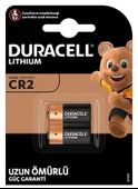 DURACELL CR2 3V Lithium Pil Alarm - Lazer Fotoğraf Makinesi vb Özel Cihazlar için Lityum Pil (2li Pkt.) - 1