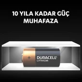 DURACELL CR2 3V Lithium Pil Alarm - Lazer Fotoğraf Makinesi vb Özel Cihazlar için Lityum Pil (2li Pkt.) - 4