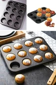 Kapris Teflon Muffin Kek Kalıbı 12li - 3