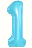 Beysüs Mavi 1 Rakam Folyo Balon 80 cm - 1