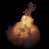 Uçan Astronot Tasarımlı Gece Lambası - 1