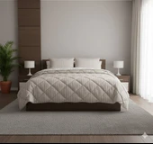 CLASY ÇİFT KİŞİLİK RANFORCE YORGAN PARİS 4 VİZON KREM thumbnail 1