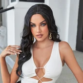 Siyah Su Dalgalı Uzun Boy Tül Peruk thumbnail 5