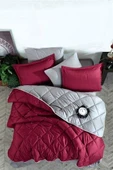 CLASY TEK KİŞİLİK NATURE YORGAN PRESTİGE V1 BORDO GRİ - 1
