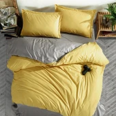 CLASY TEK KİŞİLİK RANFORCE YORGAN PRESTİGE 5 SARI GRİ thumbnail 2