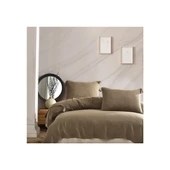 JAKARLI MÜSLİN YATAK ÖRTÜSÜ ÇİFT KİŞİLİK COSTA VİZON thumbnail 4