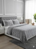 SONNİA ÇİFT KİŞİLİK YATAK ÖRTÜSÜ GRİ thumbnail 5