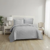 WASHED ÇİFT KİŞİLİK YATAK ÖRTÜSÜ MOZAİK GRİ thumbnail 1