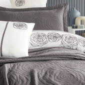 ŞAHESER ÇİFT KİŞİLİK YATAK ÖRTÜLÜ NEVRESİM SETİ NOVELLA VİZON thumbnail 2