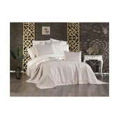 VNL BUTİK YATAK ÖRTÜSÜ ÇİFT KİŞİLİK PERA BEJ thumbnail 1