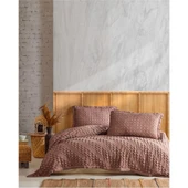 ŞAHESER JAKARLI YATAK ÖRTÜSÜ ÇİFT KİŞİLİK ENZA BEJ thumbnail 4