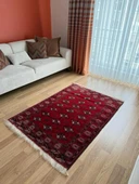 110x153 cm El Dokuma Afgan Kilimi, Canlı Renkler, Vintage Yün Halı, Oturma Odası ve Yatak Odası için Dekoratif Halı - 4