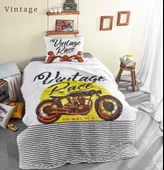 CEYLİN YATAK ÖRTÜSÜ TEK KİŞİLİK WİNTAGE RACE thumbnail 2