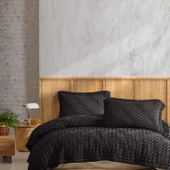 ŞAHESER JAKARLI YATAK ÖRTÜSÜ ÇİFT KİŞİLİK ENZA ANTRASİT thumbnail 3