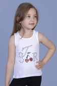 Kız Çocuk Kiraz Nakışlı Atlet thumbnail 2