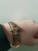 Pirinç Kartallı Bakır Bileklik Kartal Beşiktaş Bileklik El Yapımı Bakır Bileklik Aksesuar Takı Akseusuar Kutulu - 1