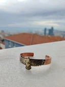 Pirinç Kartallı Bakır Bileklik Kartal Beşiktaş Bileklik El Yapımı Bakır Bileklik Aksesuar Takı Akseusuar Kutulu - 7