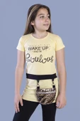 Toontoy Kız Çocuk T-Shirt Önü Çantalı - 1