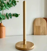 Dekoratif Ahşap Kağıt Havluluk Peçetelik Tezgah Üstü Kağıt Havluluk Rulo Peçetelik - Daire - 1