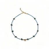 Fısıltı Kelebeği Mavi Doğaltaş Boncuk Kolye thumbnail 3