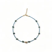 Fısıltı Kelebeği Mavi Doğaltaş Boncuk Kolye thumbnail 1