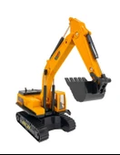 Oyuncak İş Makinaları Ekskavatör Paletli Vinç Kule Vinç 3 lü Metal Set - 7