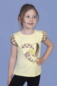Toontoy Kız Çocuk Kalp Nakışlı İnci Detaylı Tişört - 8