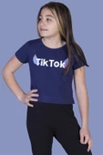 Toontoy Kız Çocuk Ön Arka TikTok Baskılı Tişört - 10
