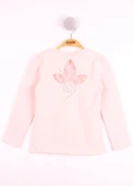 Toontoy Kız Çocuk Göğsü Çiçek Nakışlı T-Shirt - 9