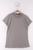 Toontoy Kız Çocuk Yaka Dantelli Okul Tişört - 6