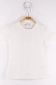 Toontoy Kız Çocuk Önü Dantelli İncili Okul Tişört - 7