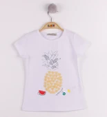 Toontoy Kız Çocuk Ananas Baskılı Tişört - 9