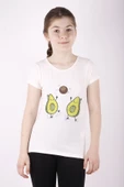 Toontoy Kız Çocuk Avakado Baskılı Tişört - 5