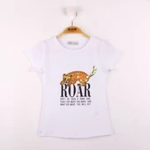 Toontoy Kız Çocuk Leopar Baskılı Pullu Tişört - 10