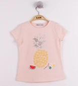 Toontoy Kız Çocuk Ananas Baskılı Tişört - 1
