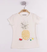 Toontoy Kız Çocuk Ananas Baskılı Tişört - 7