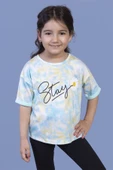 Toontoy Kız Çocuk Batik Desenli Baskılı Tişört - 3